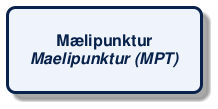 @startuml
!include /build/docs/_plantuml_styles/concept_name.iuml
class "Mælipunktur\n<i>Maelipunktur (MPT)</i>"
@enduml